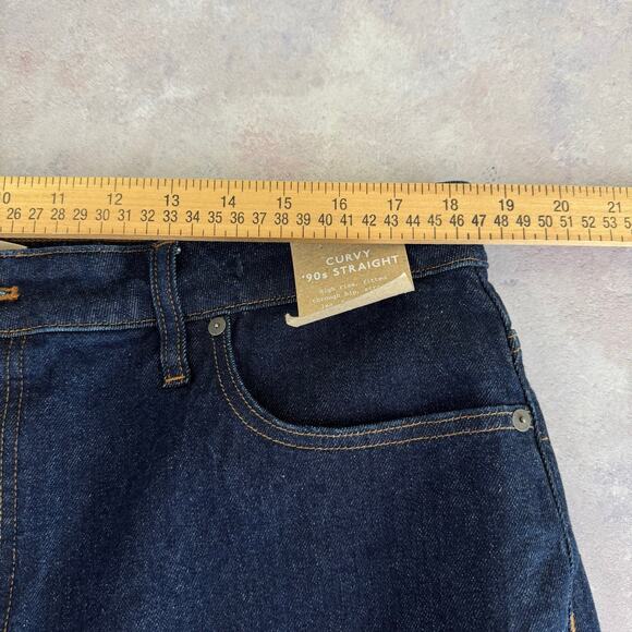 NEW Madewell Curvy 90s Straight Jeans Womens 33 Petite (37x29) High Rise Denim - Picture 8 of 10